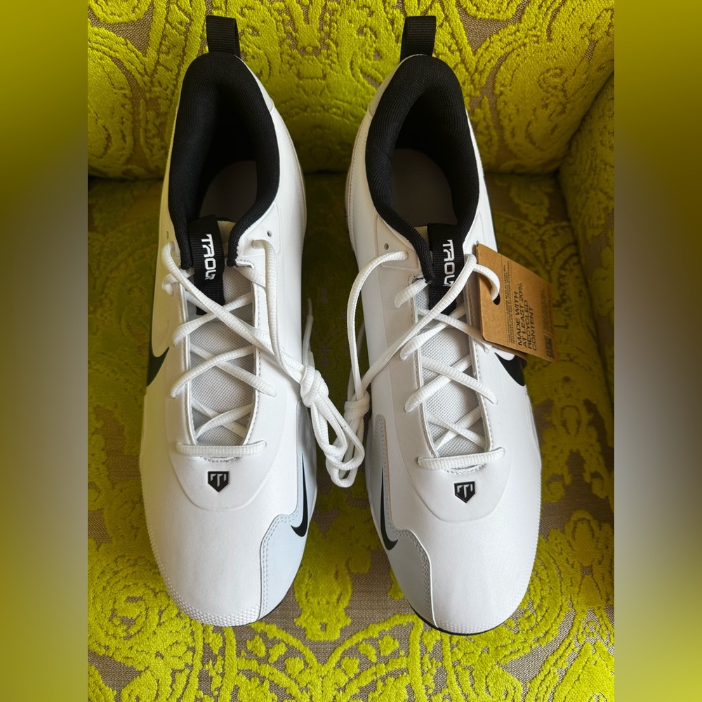 Nike Force Trout 9 Keystone White Black Cleats Size 12.5 - Picture 5 of 9